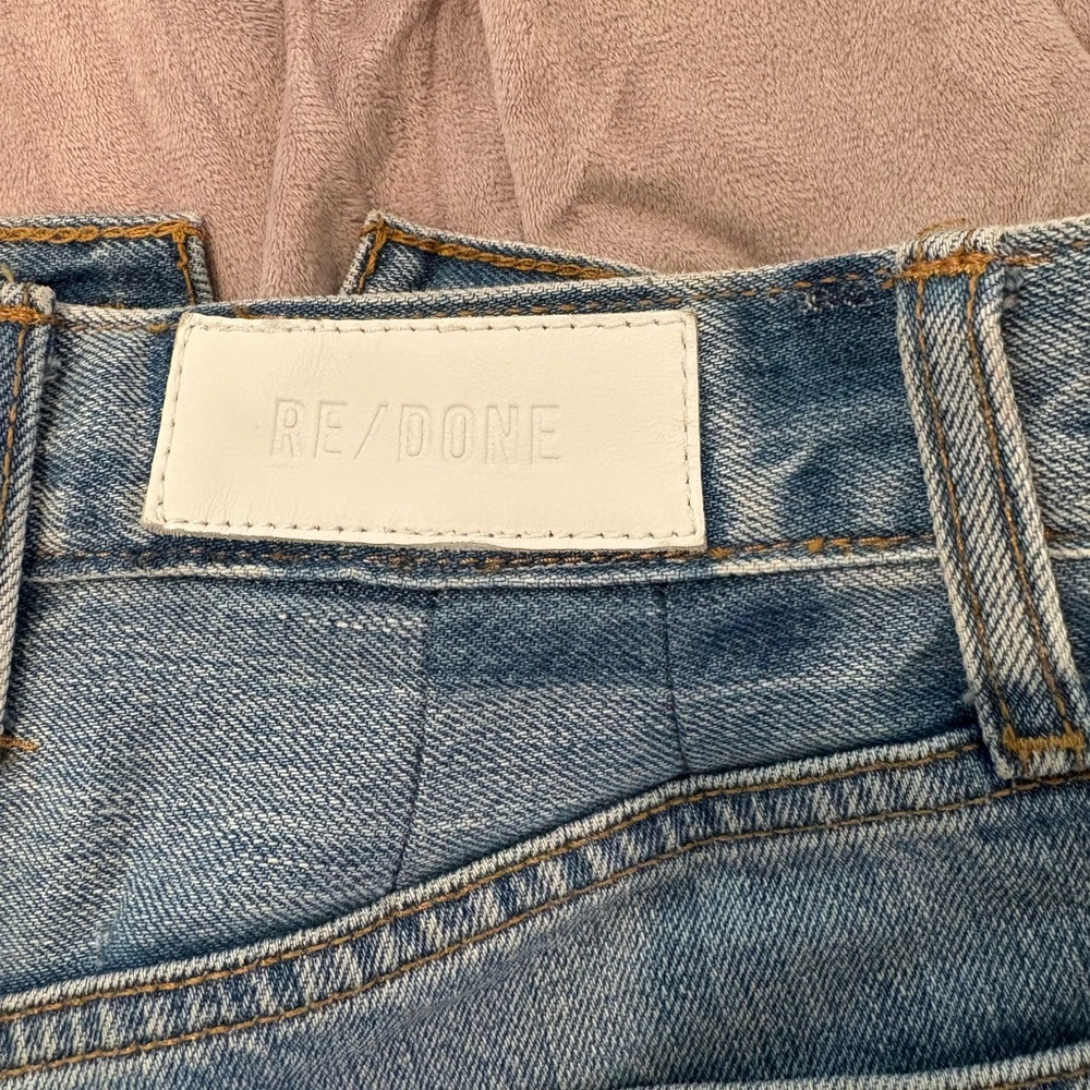 Re/Done High Rise Blue Jeans - Picture 6 of 6